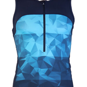 2XU Men's Active Tri Singlet - Midnight/Blue Terrain-0