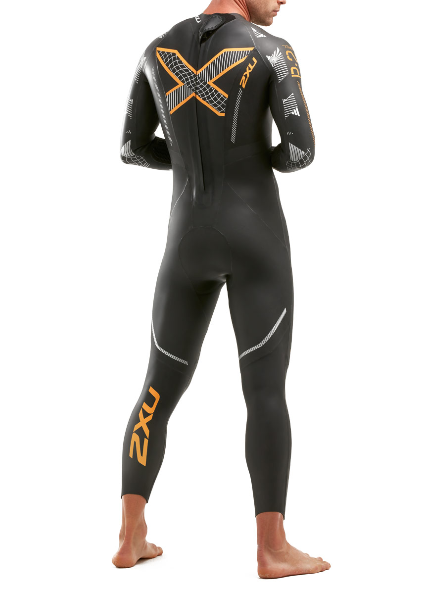 2XU Men's P:2 Propel Wetsuit - Black/Orange Fizz-brand
