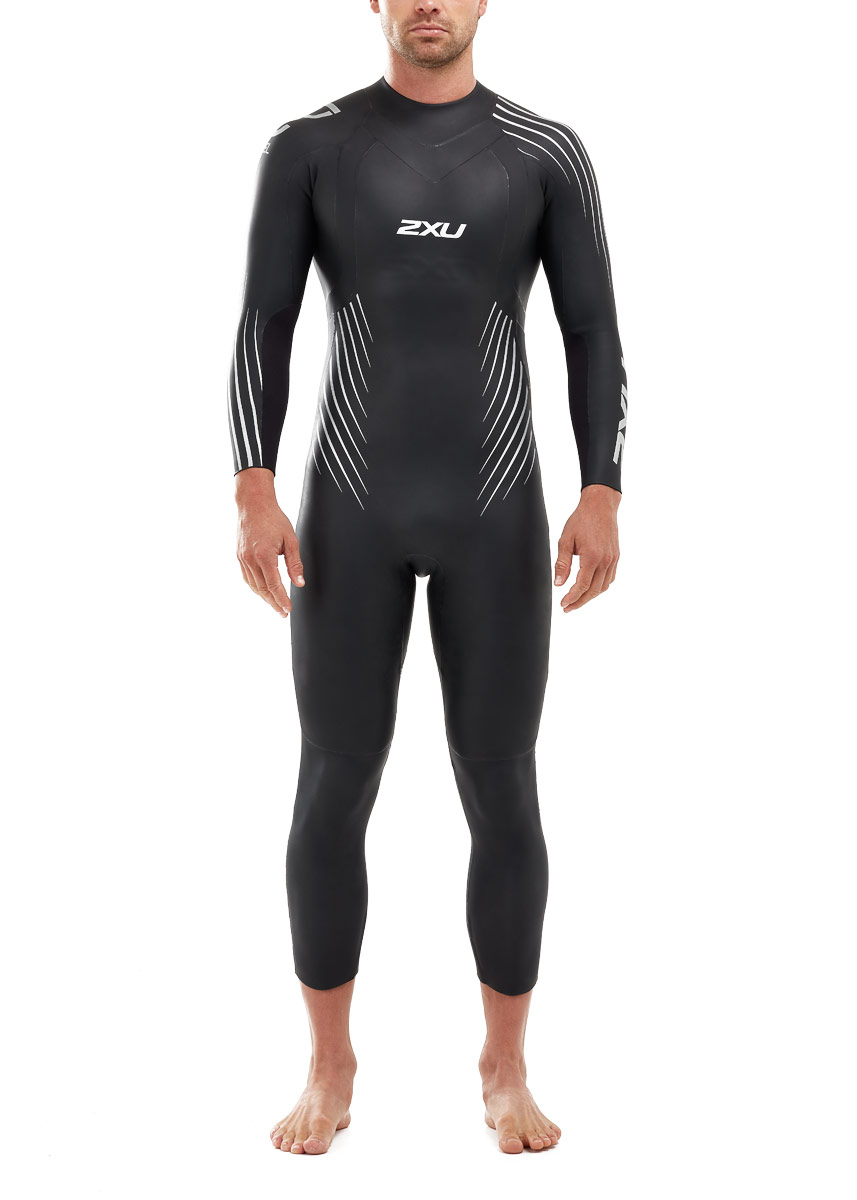 2XU Men's P:1 Propel Wetsuit - Black/Silver Shadow-0
