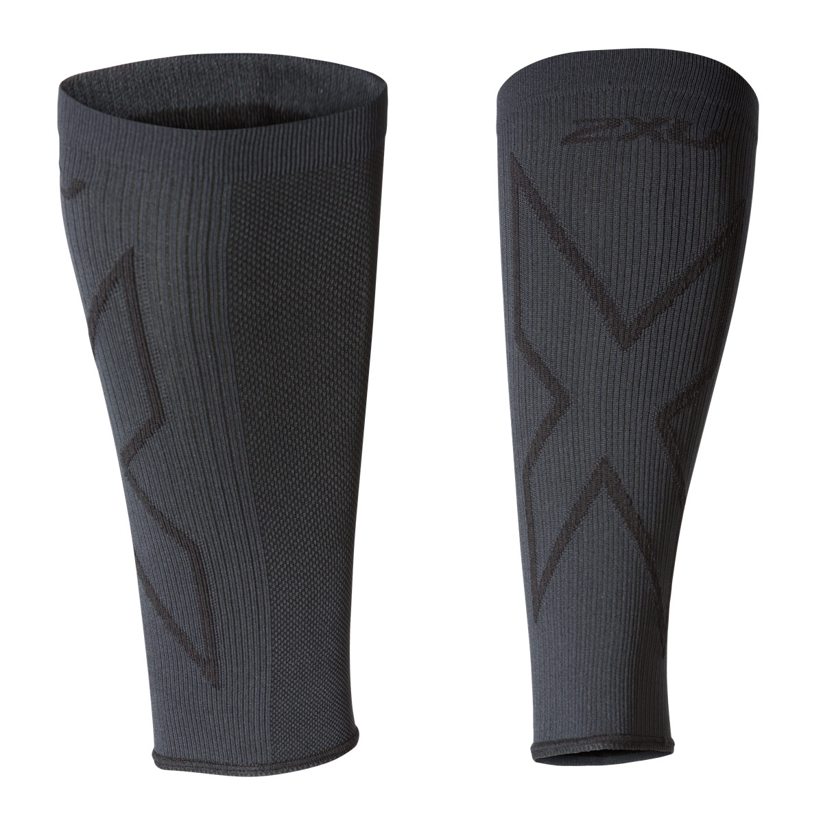 2XU Unisex X Compression Calf Sleeves - Titanium/Black-0