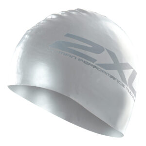 2XU Silicone Swim Cap - Silver-0