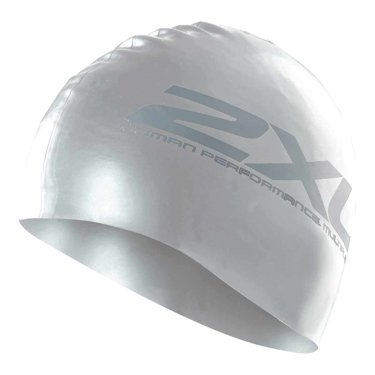 2XU Silicone Swim Cap - Silver-0