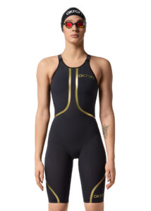 Akron Venom Open-Back Kneeskin - Dark Blue / Gold