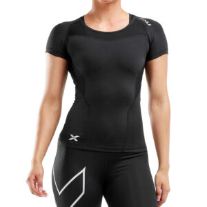 2XU Women's Compression Short Sleeve Top - Black-0
