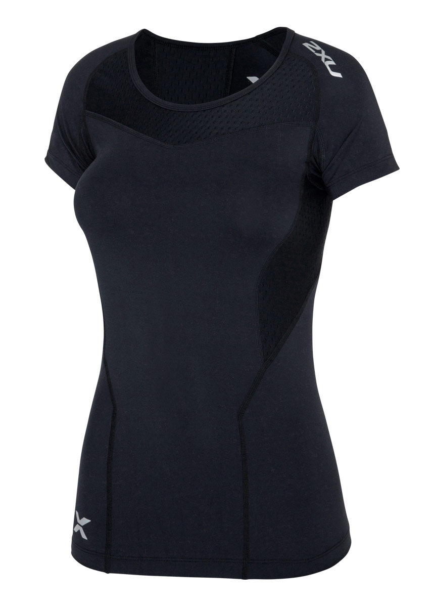 2XU Women's Compression Short Sleeve Top - Black-538322