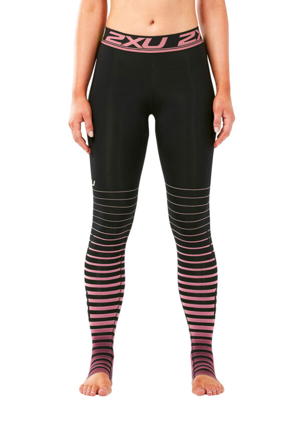 2XU Women's Power Recovery Compression Tights - Black/ Zephr-0