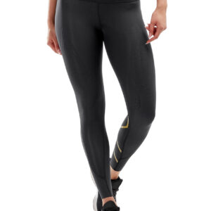 2XU Women's MCS X Training Mid Rise Tights - Black/Gold-0