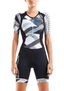 2XU Women's Compression Sleeved Trisuit - Black/Chroma
