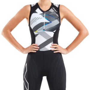 2XU Women's Compression Tri-suit - Black/Chroma-0