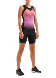 2XU Women's Active Trisuit - Black/ Sunset Ombre