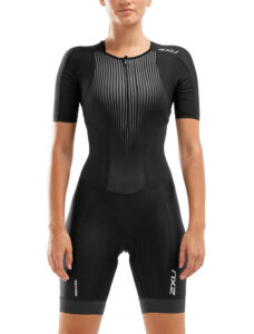 2XU Women's Perform Zip Sleeved Trisuit - Black/Shadow