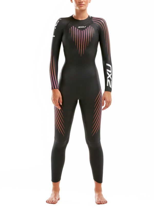 2XU Women's P:1 Propel Wetsuit - Black/Sunset Ombre-0