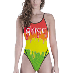 Akron Paint 1 Thin Strap Swimsuit - Multi-0