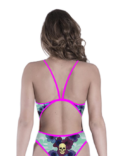 Akron Girl's Skully 2 Thin Strap Swimsuit - Multi-brand