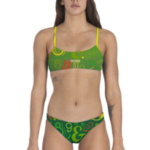 Akron Women's Tony Vintage Bikini - Green-0