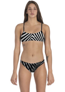 Akron Women's Trap Bikini - White / Black