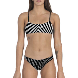 Akron Women's Trap Bikini - White / Black-0