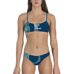 Akron Women's Save The Water Bikini - Blue-0