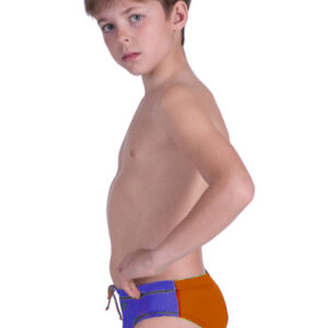 Akron Boy's Addison Evo Bicolour Brief - Blue / Orange-0