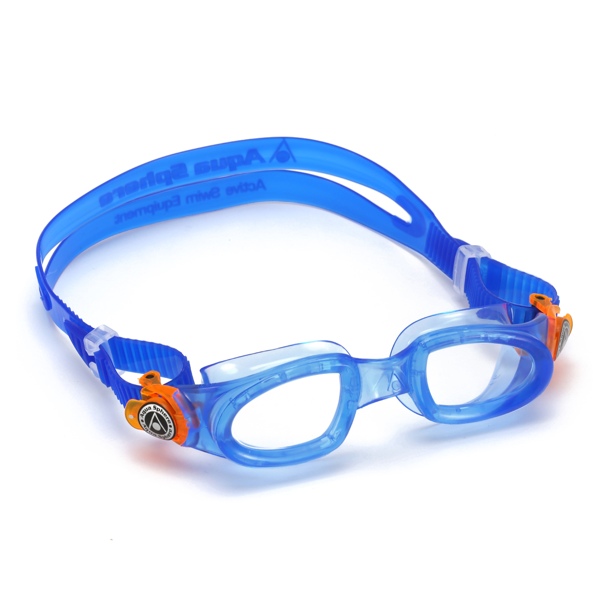 Aquasphere Moby Kid Clear Lens Goggles - Blue / Orange-0