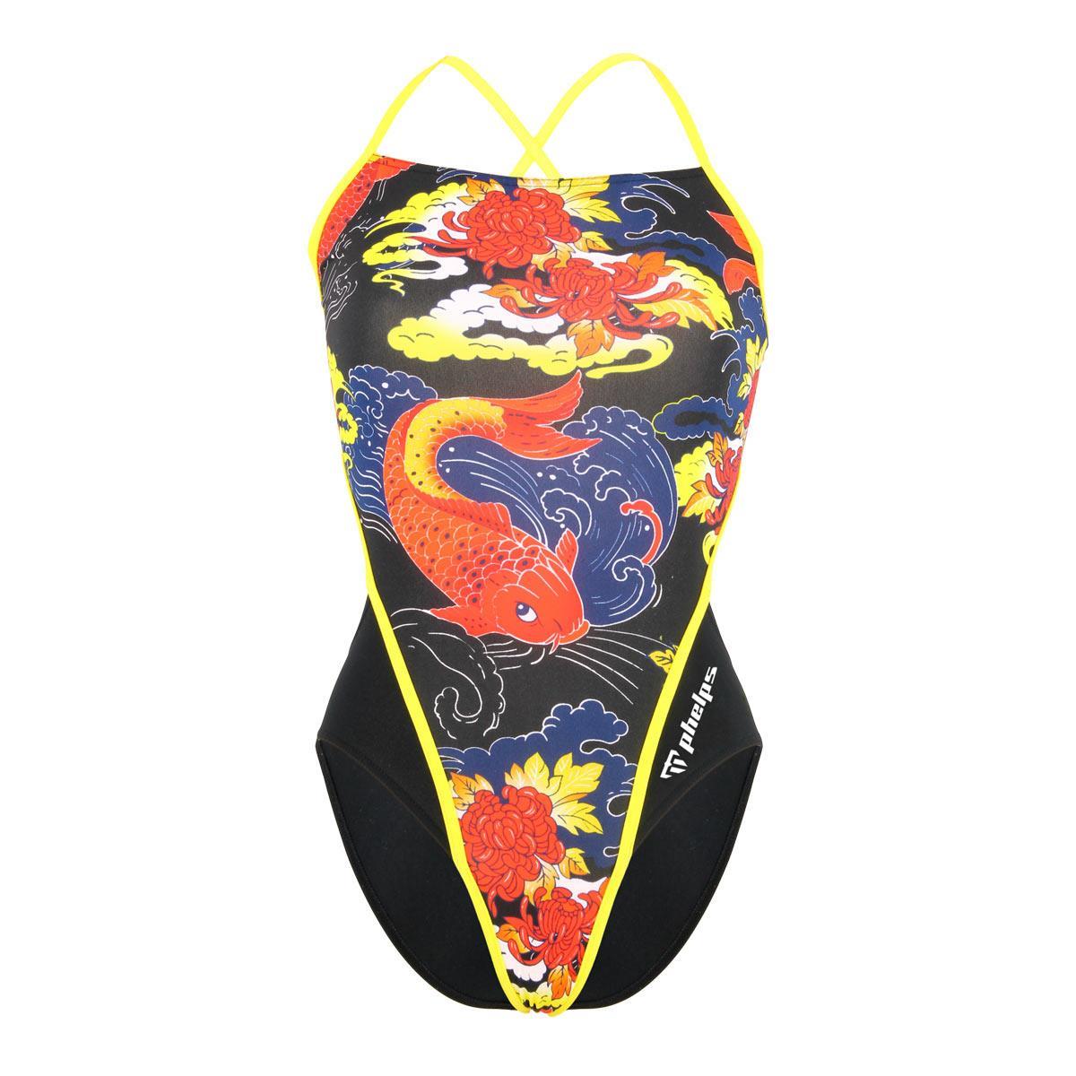 Phelps Womens Koi Openback Swimsuit-549435