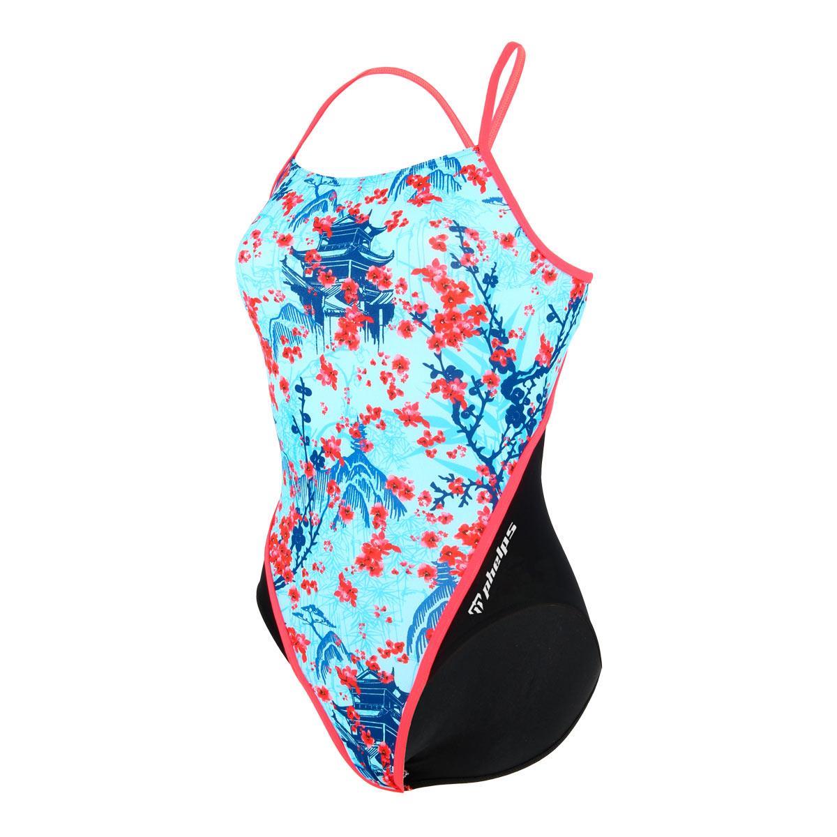 Phelps Womens Sakura Racerback Swimsuit - Multi-0