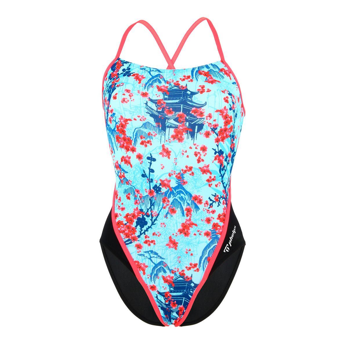 Phelps Womens Sakura Racerback Swimsuit - Multi-549456