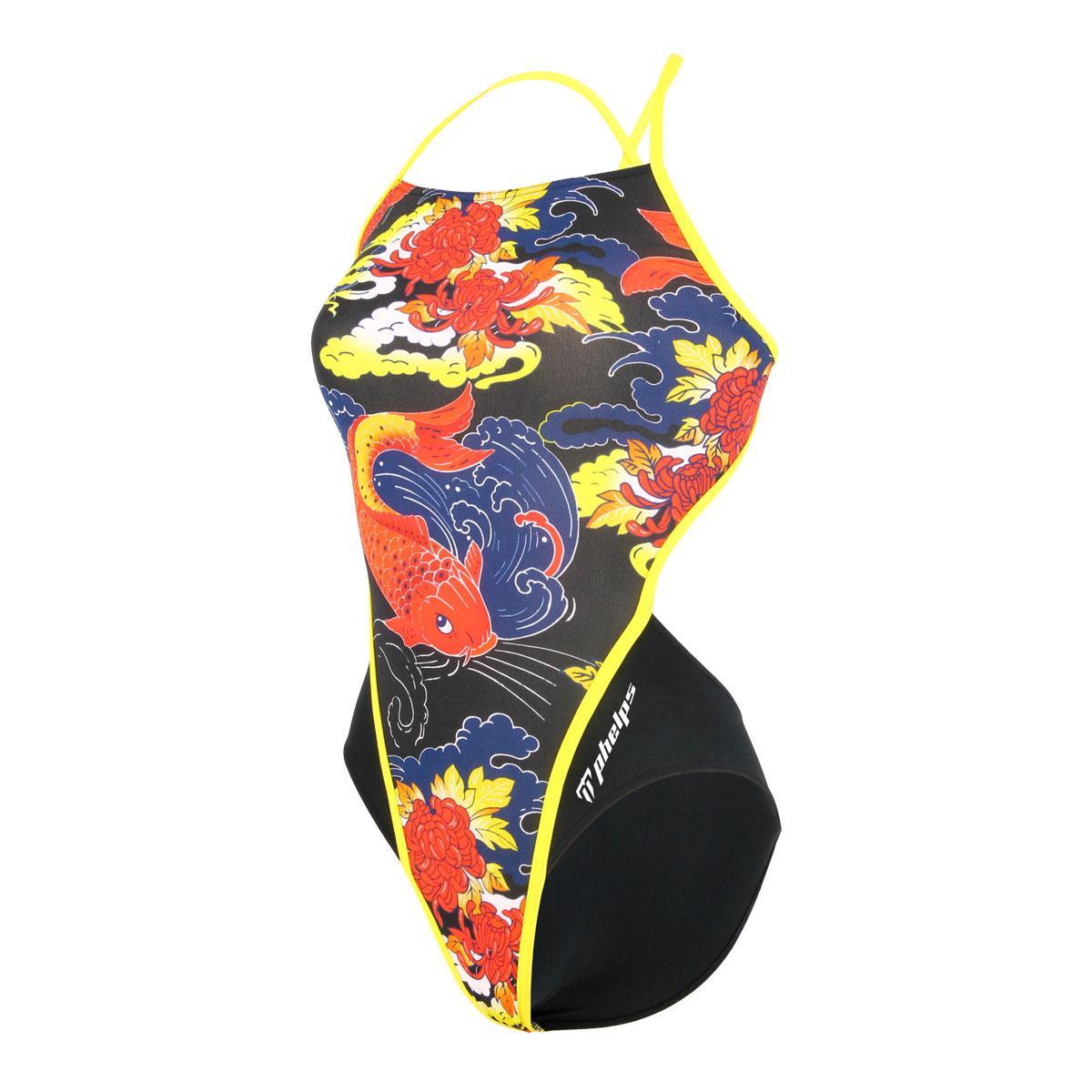 Phelps Womens Koi Openback Swimsuit-0