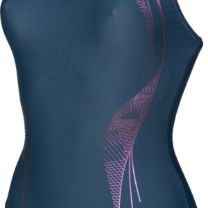 Arena Women's Slinky V Back Swimsuit - Shark / Freak Rose-0