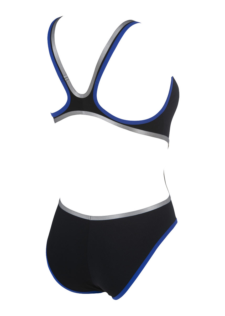 Arena Women's One Electric Swimsuit - Black / Neon Blue / Silver-brand