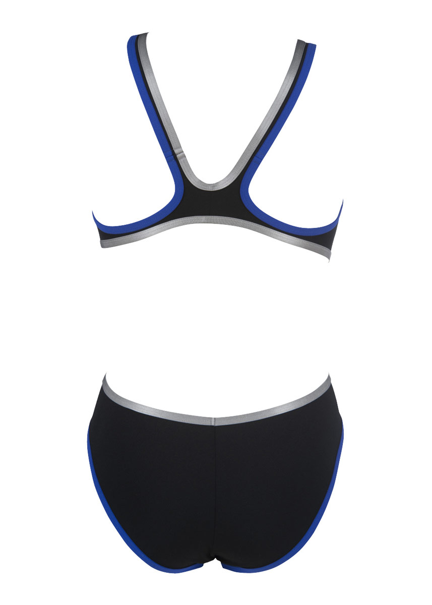 Arena Women's One Electric Swimsuit - Black / Neon Blue / Silver-542116