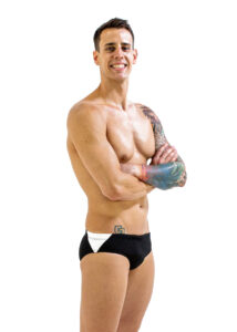 FINIS Men's Splice Brief - Black/ White
