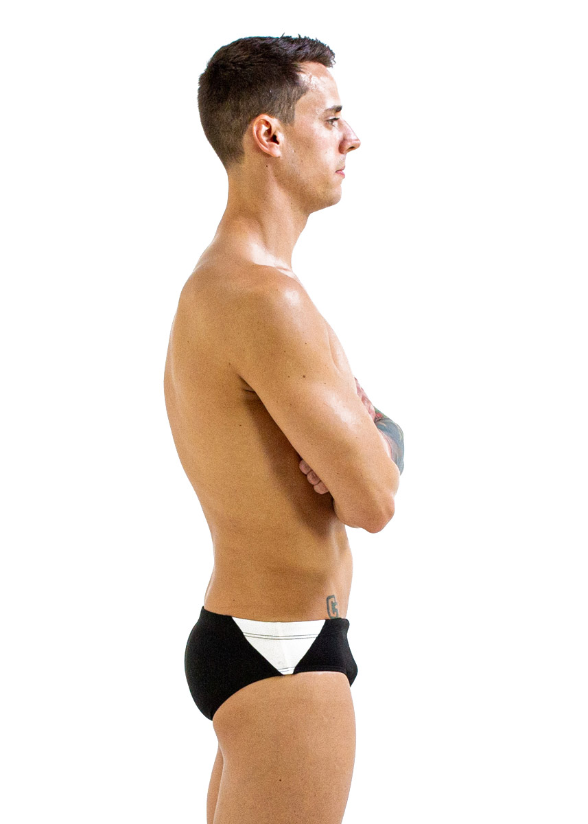FINIS Men's Splice Brief - Black/ White-541987