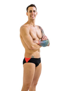 FINIS Men's Splice Brief - Black/ Red