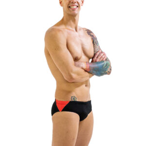 FINIS Men's Splice Brief - Black/ Red-0