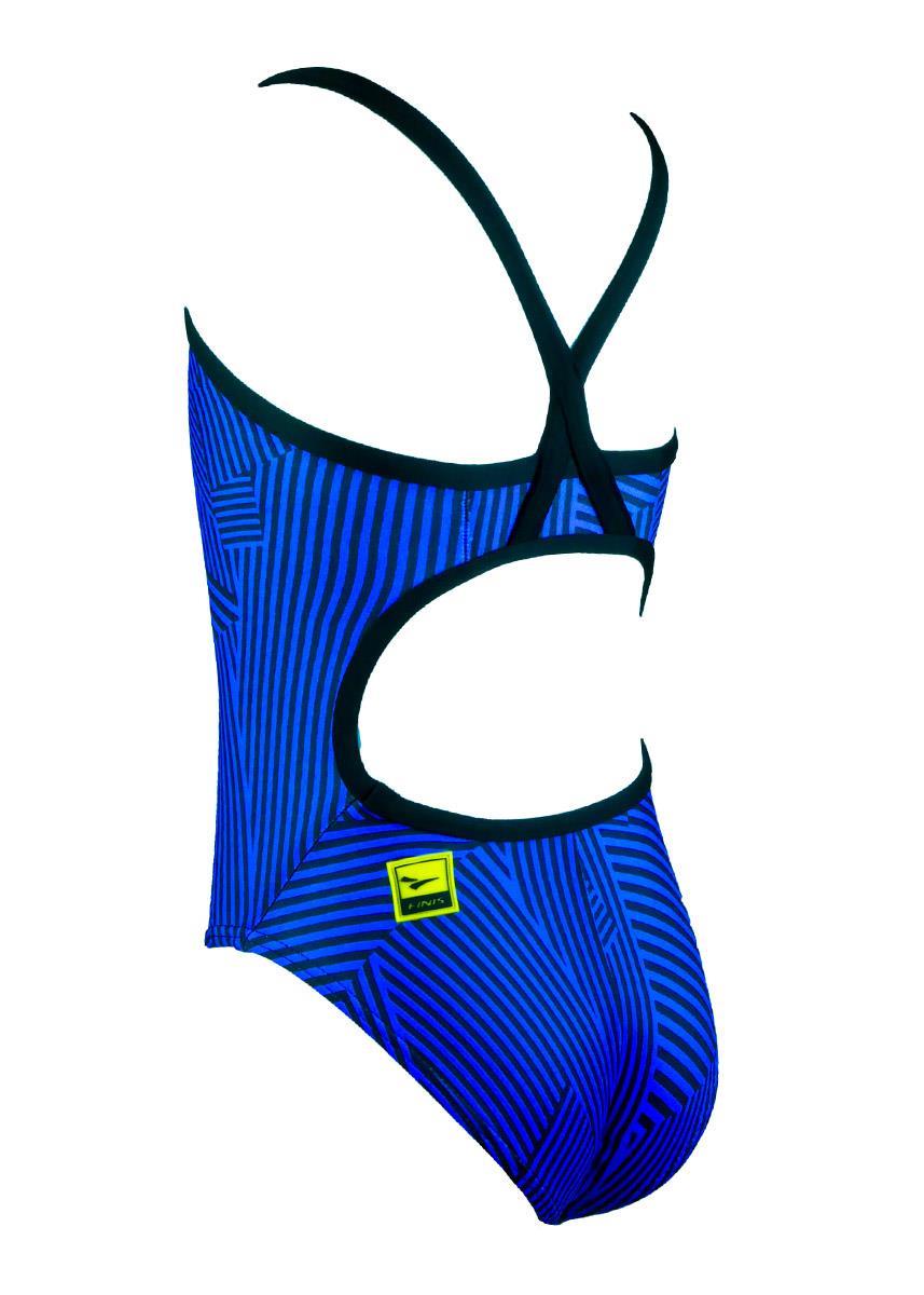 Finis Girl's Maze Skinback Swimsuit - Blue-brand