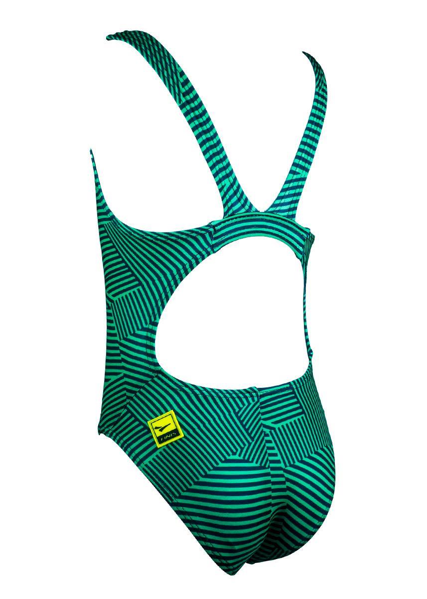 Finis Girl's Maze Bladeback Swimsuit - Green-brand