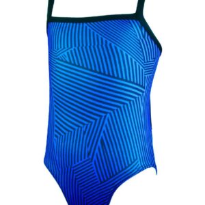 Finis Girl's Maze Skinback Swimsuit - Blue-0