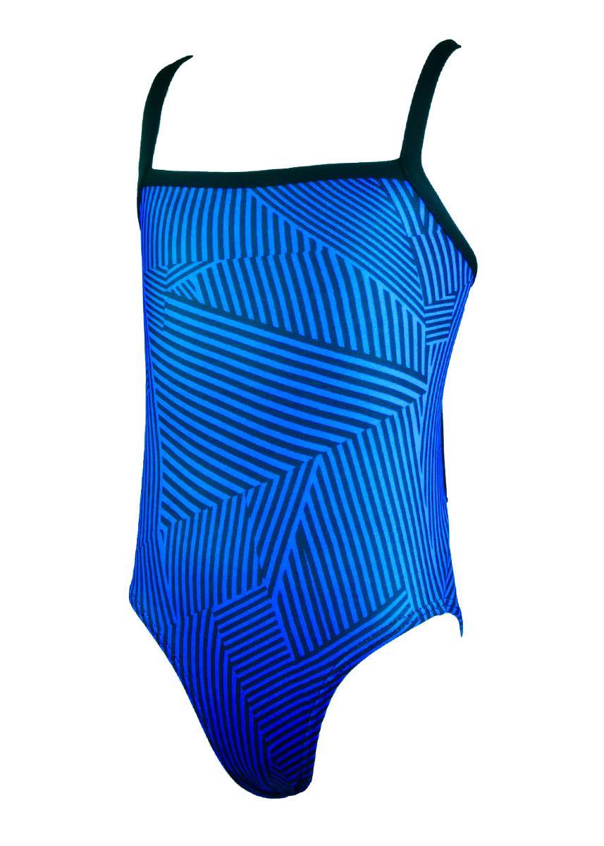 Finis Girl's Maze Skinback Swimsuit - Blue-0