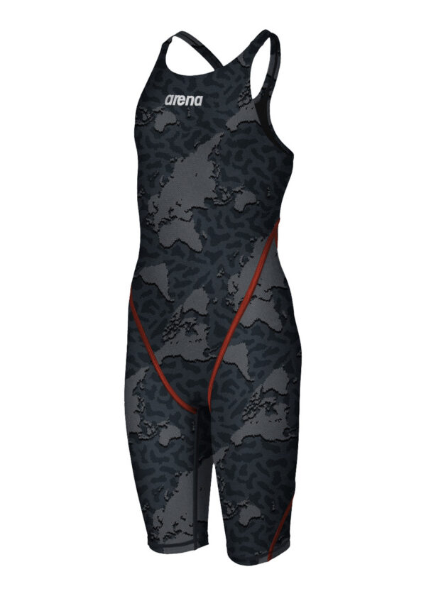 Arena Girl's Limited Edition Powerskin ST 2.0 Junior Kneeskin - Grey Map