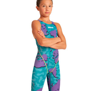 Arena Girl's Limited Edition Powerskin ST 2.0 Junior Kneeskin - Purple Map