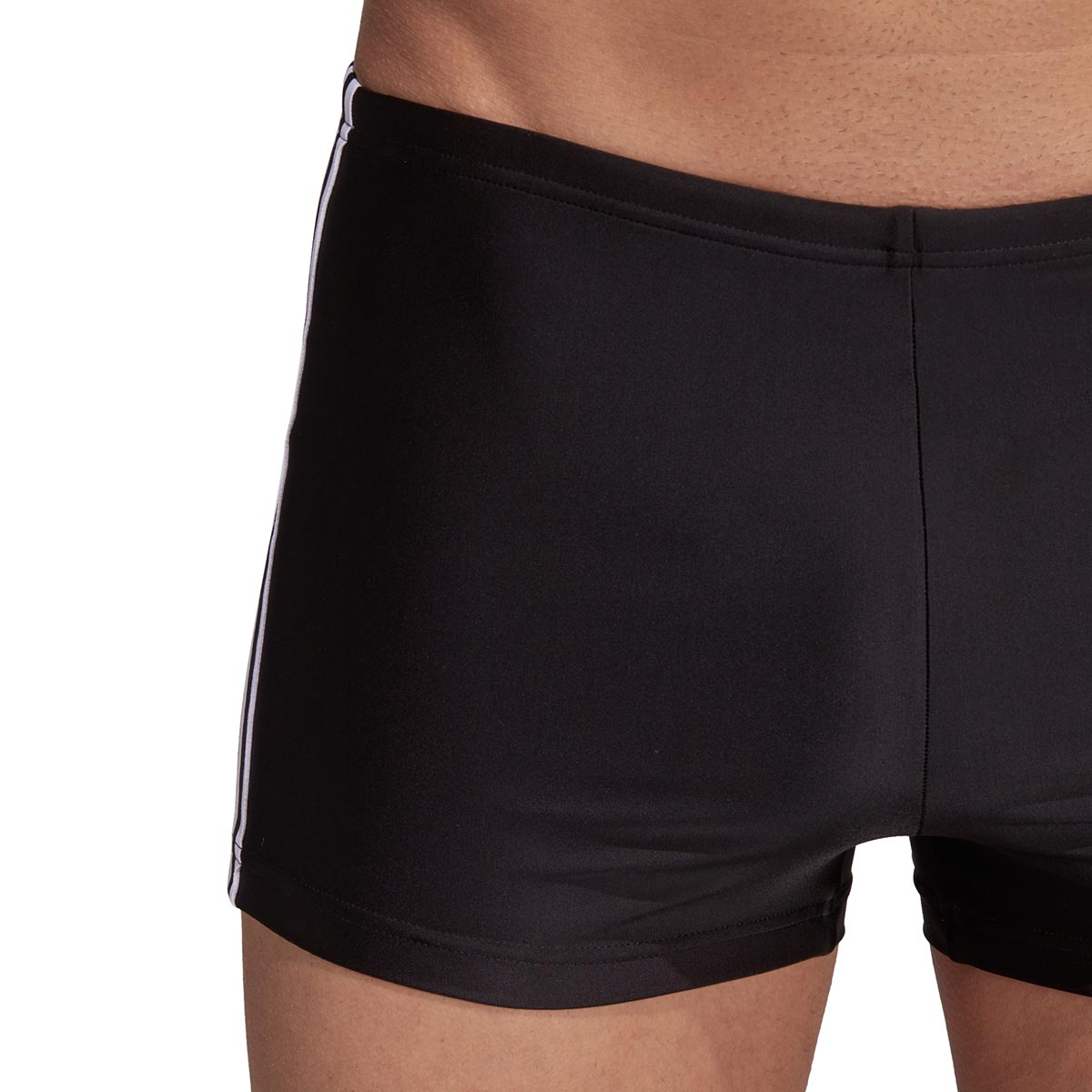 Adidas Mens 3-Stripes Swim Boxer - Black / White-542881