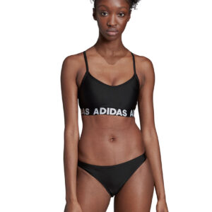 Adidas Womens Branded Swim Bikini - Black-0