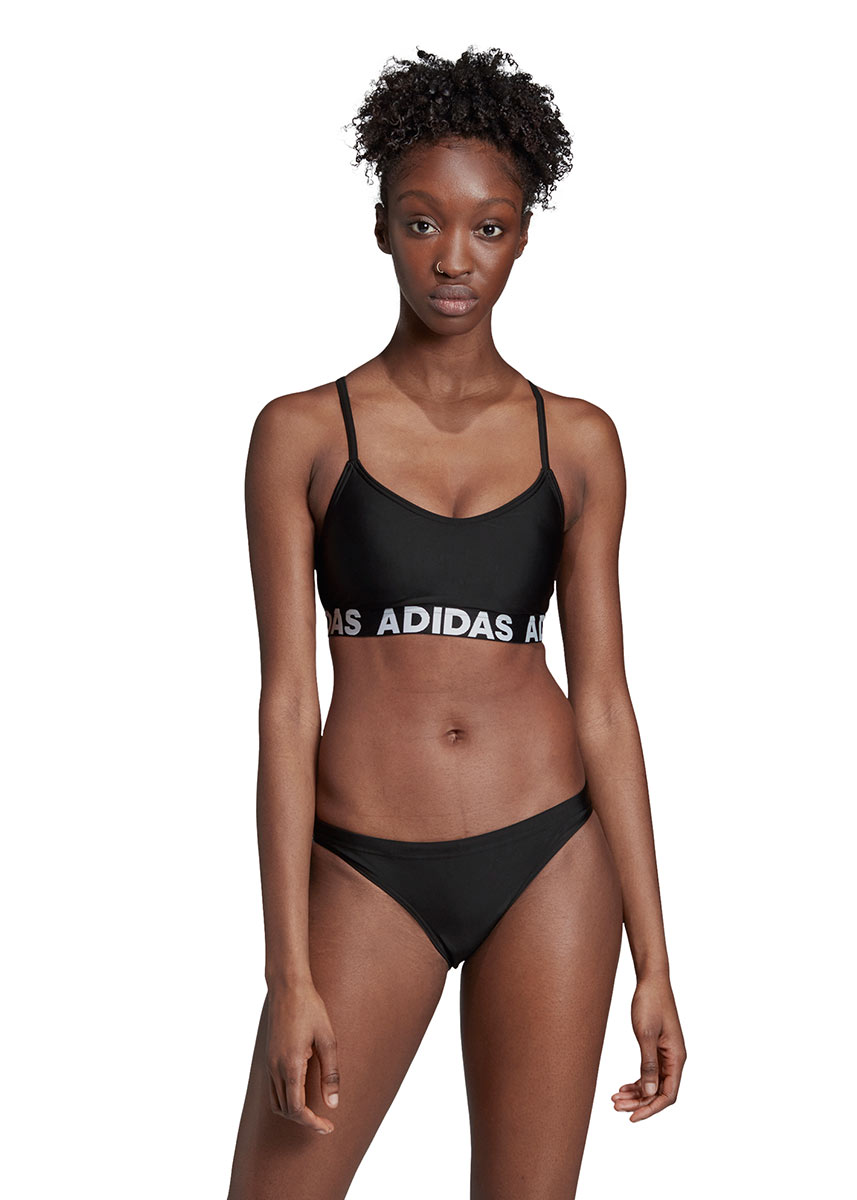 Adidas Womens Branded Swim Bikini - Black-0