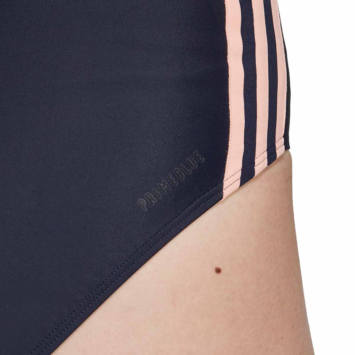 Adidas Womens SH3.RO Colour Block 3-Stripes Swimsuit - Blue-542808