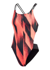 Adidas Girls Pro Tokyo Tie Back Swimsuit - Pink / Black