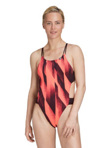 Adidas Womens Pro Tokyo Tie Back Swimsuit - Pink / Black