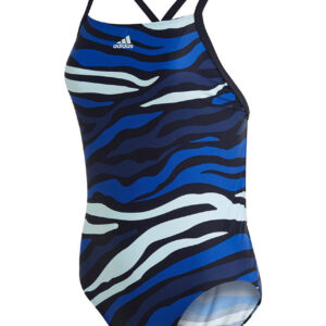 Adidas Girls SH3.RO Wild Swimsuit - Blue-0
