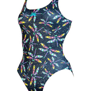 Aquarapid Girl's Dragonfly One Piece Swimsuit - Black/Multi-0