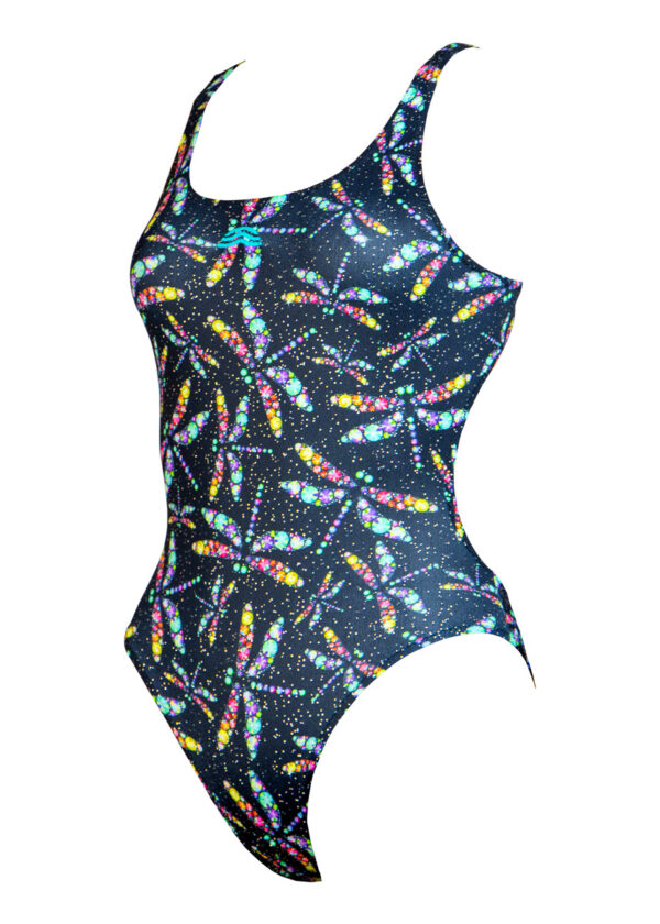 Aquarapid Girl's Dragonfly One Piece Swimsuit - Black/Multi-0